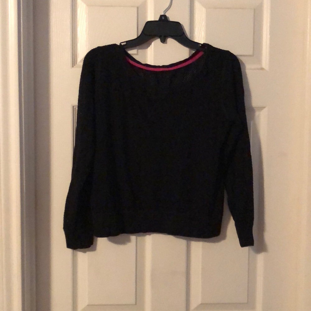 Crochet black sweater